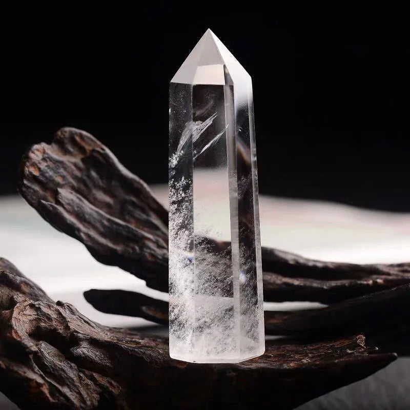 30-80mm Natural Geode Clear Crystal Rainbow Striped Amethyst Quartz Crystal Stone