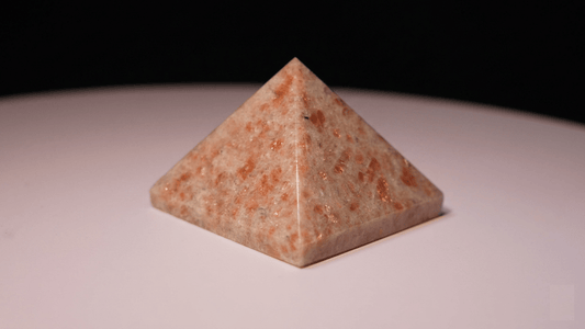50mm Sunstone Crystal Pyramid: For Harnessing Sacred Geometry and Cosmic Flow