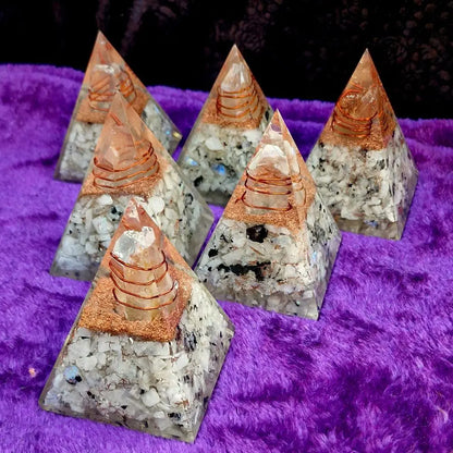 Moonstone Orgonite Pyramid