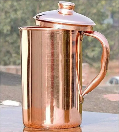 Classy hammered copper water jug pitcher
