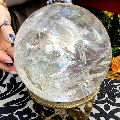 1pc  Large Elegant Clear Quartz Crystal Sphere,Polished Ball