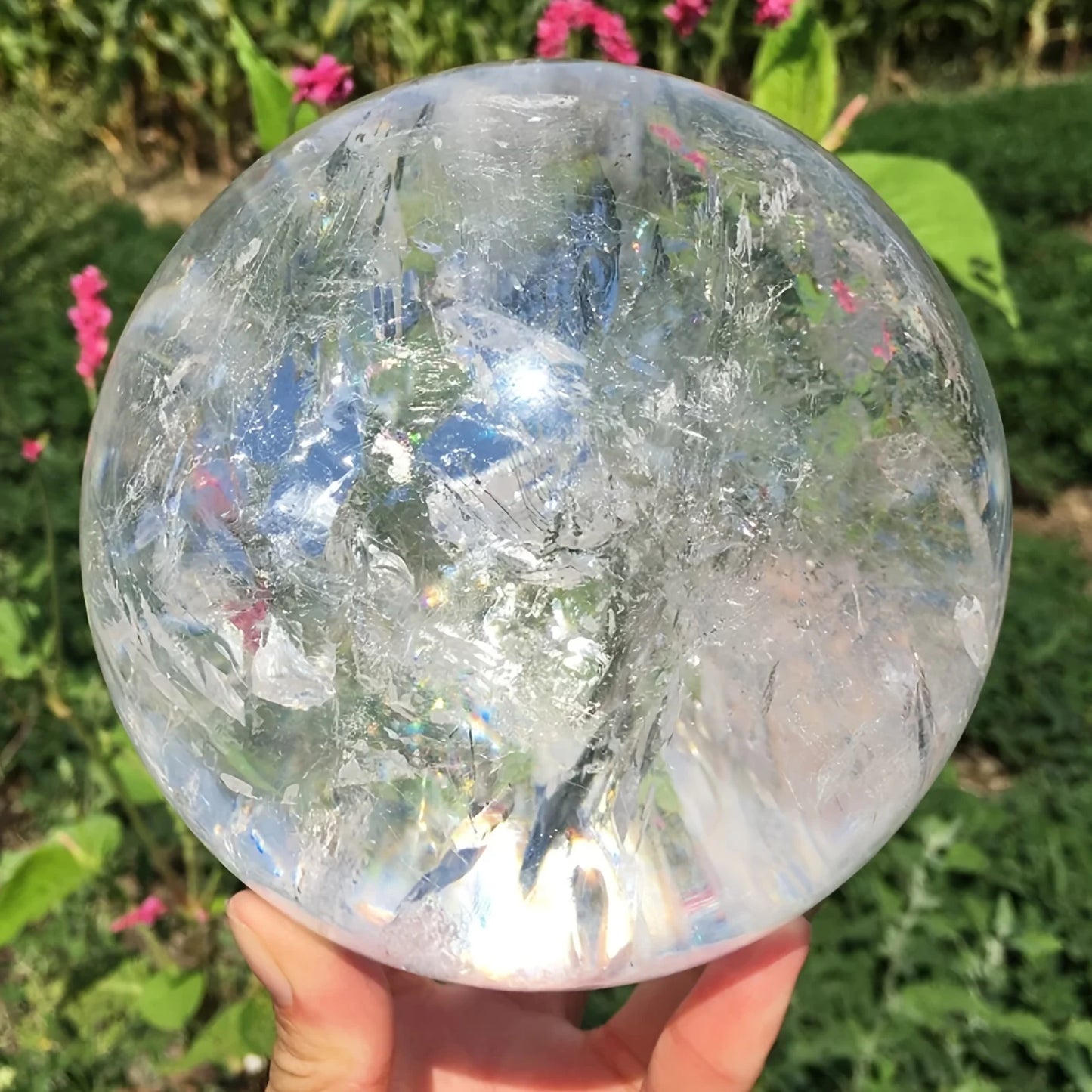 1pc  Large Elegant Clear Quartz Crystal Sphere,Polished Ball