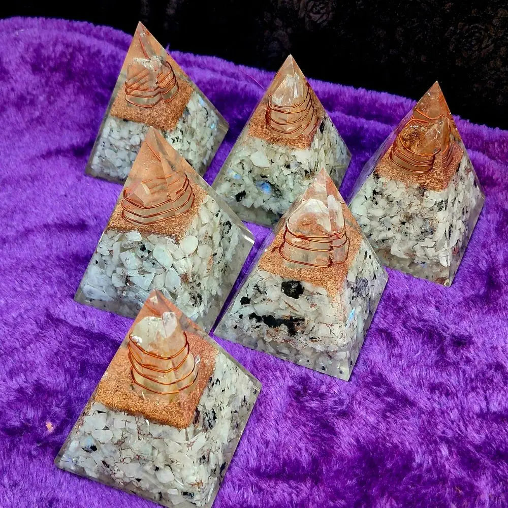 Moonstone Orgonite Pyramid