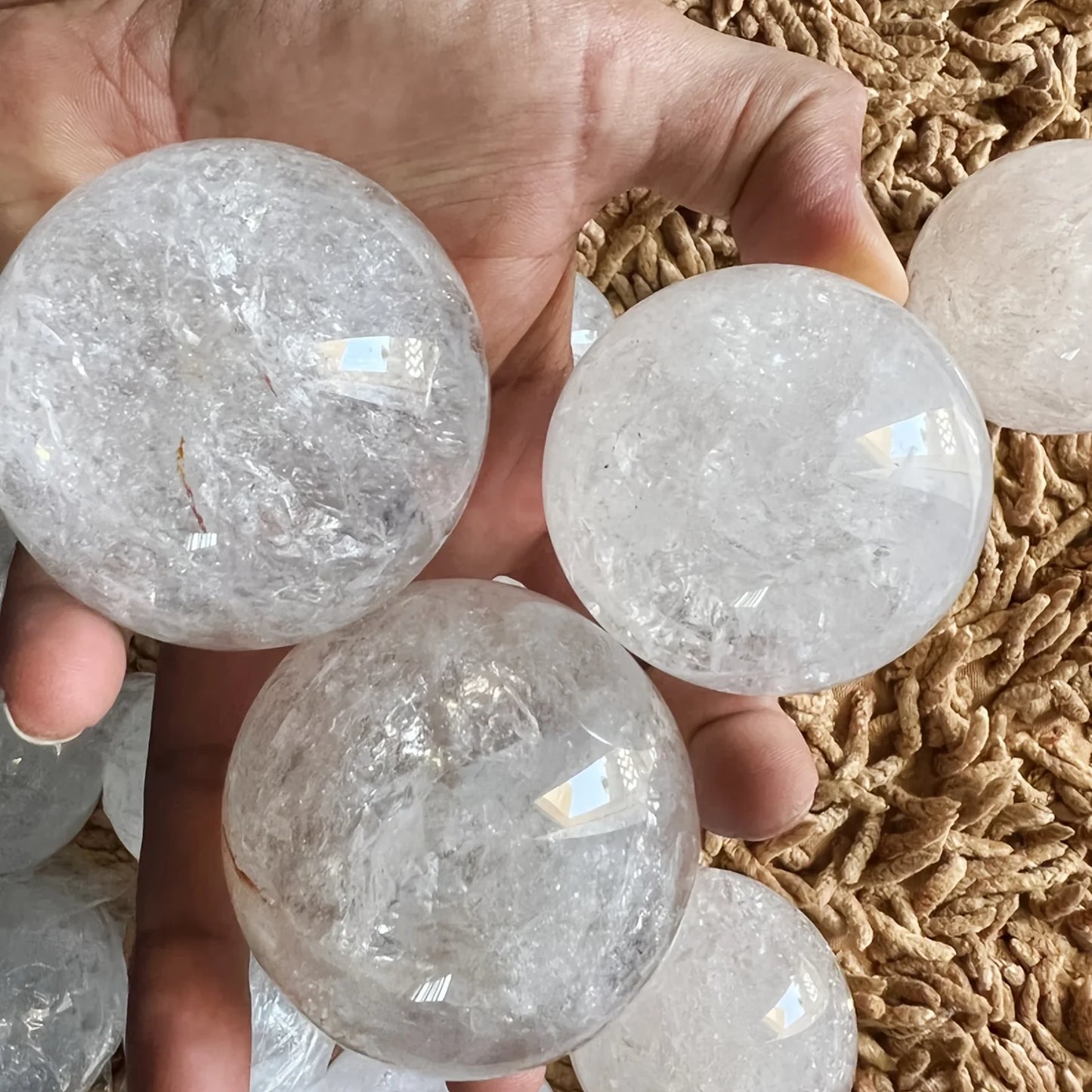 1pc  Large Elegant Clear Quartz Crystal Sphere,Polished Ball