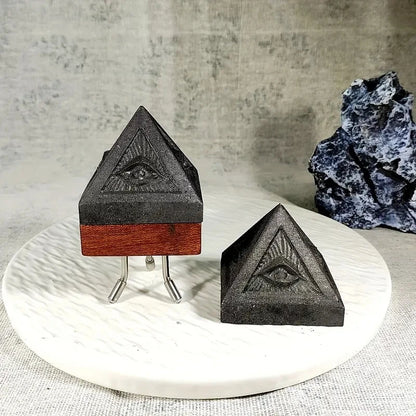 Shungite Evil Eye Pyramid
