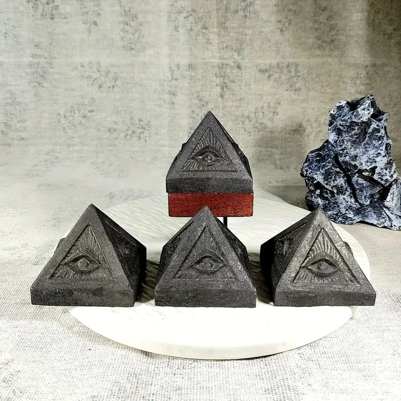Shungite Evil Eye Pyramid