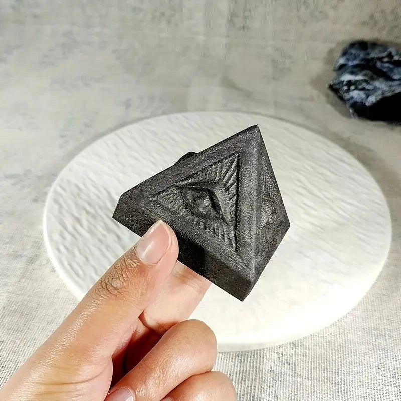 Shungite Evil Eye Pyramid