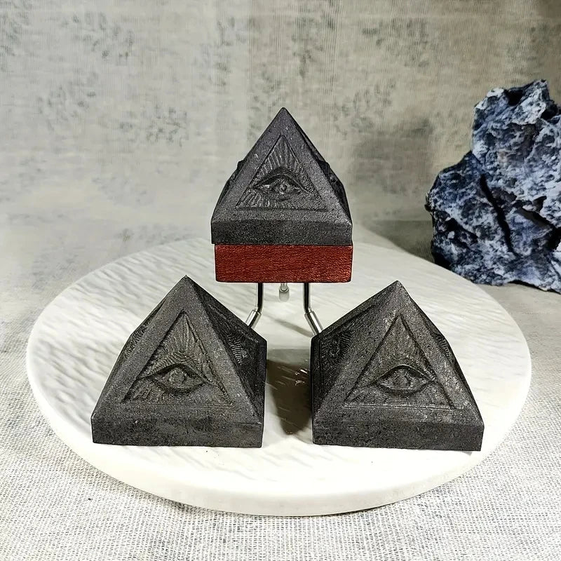Shungite Evil Eye Pyramid