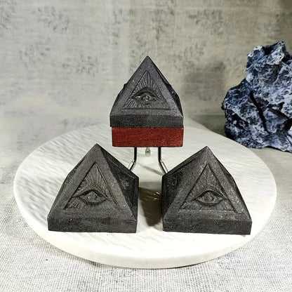 Shungite Evil Eye Pyramid