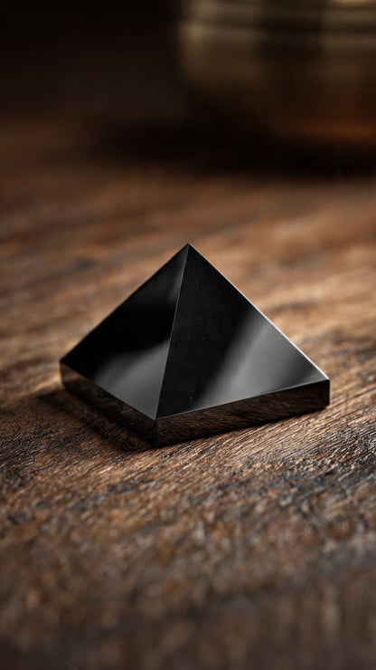 Natural Obsidian Pyramid 3-7cm | Protection Stone