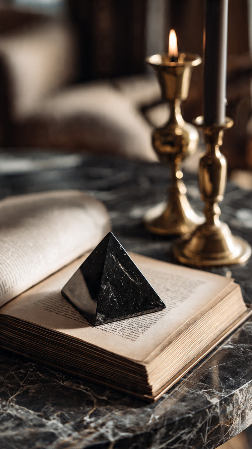 Natural Obsidian Pyramid 3-7cm | Protection Stone