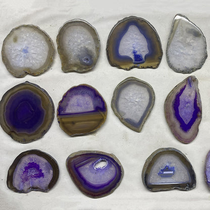 Brazil Agate Slice Pendant: Natural Water Drop Design