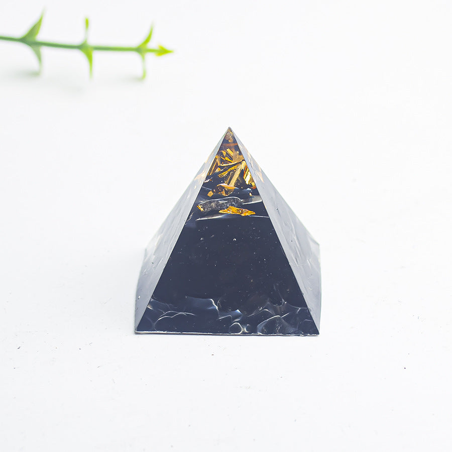 Natural Crystal Gravel Glue 3cm Pyramid