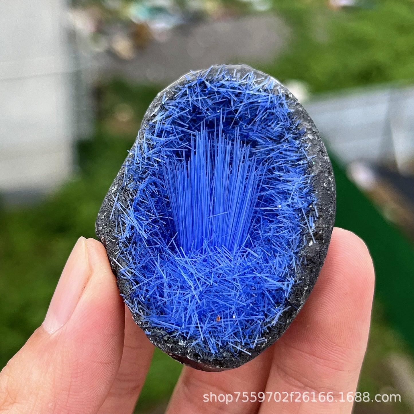 Cross-Border Hot-Selling Blue Needle-Shaped Mineral Specimens