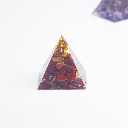 Natural Crystal Gravel Glue 3cm Pyramid