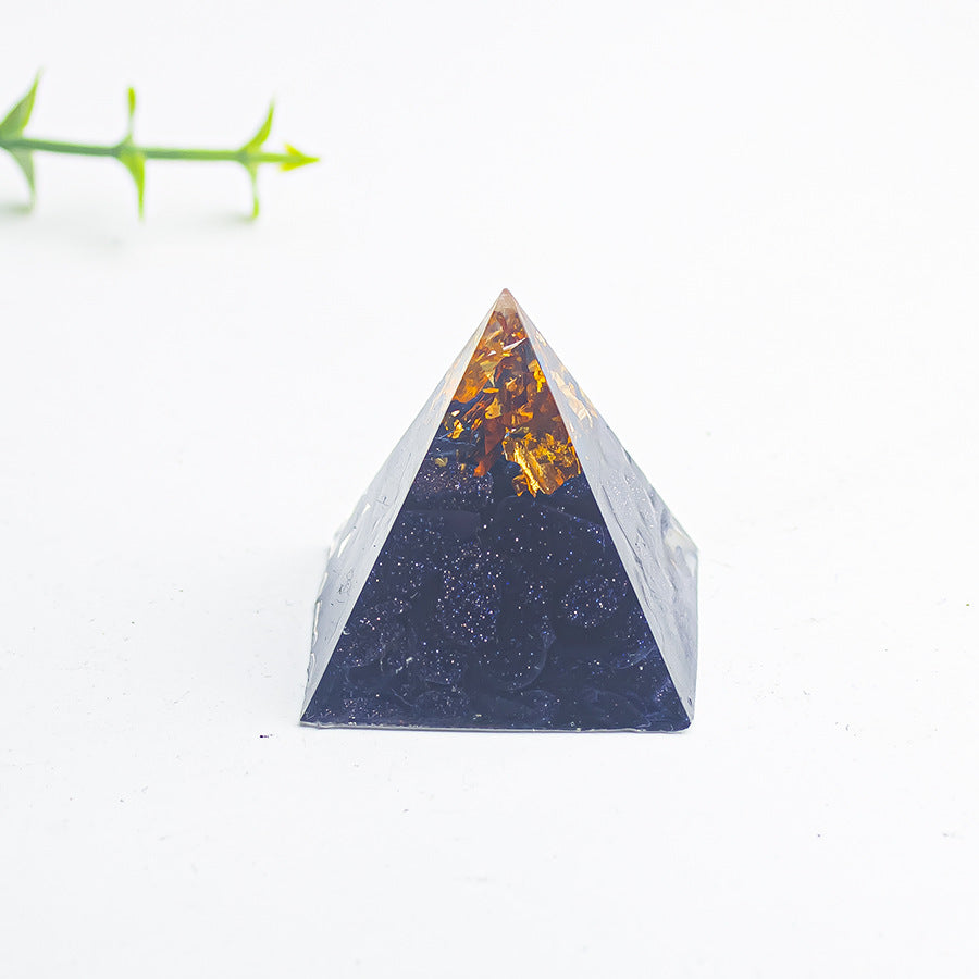 Natural Crystal Gravel Glue 3cm Pyramid