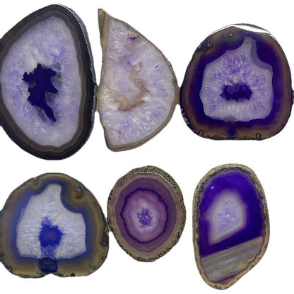 Brazil Agate Slice Pendant: Natural Water Drop Design