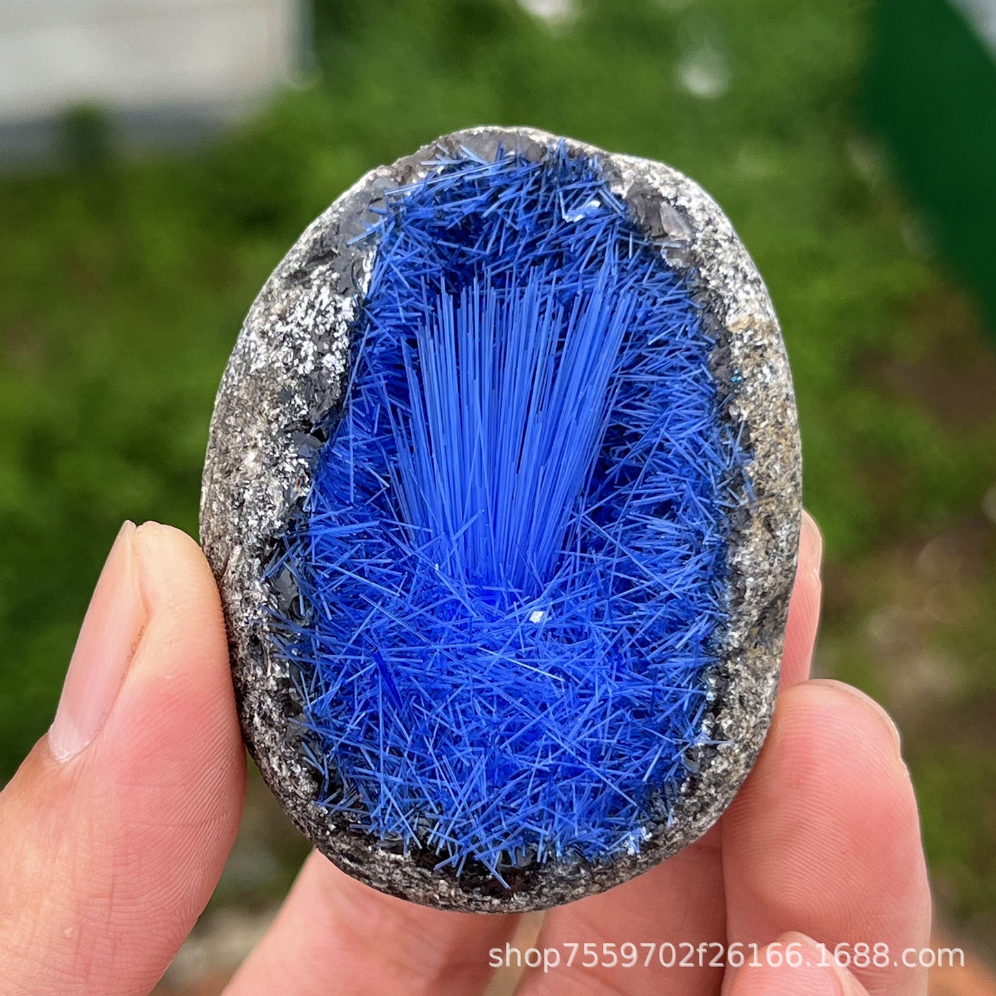 Cross-Border Hot-Selling Blue Needle-Shaped Mineral Specimens