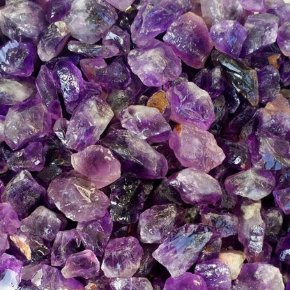 Natural Amethyst Raw Stone Gravel + Crystal Ball Set: 100g