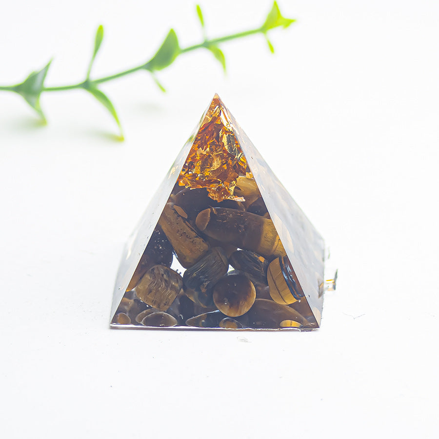 Natural Crystal Gravel Glue 3cm Pyramid