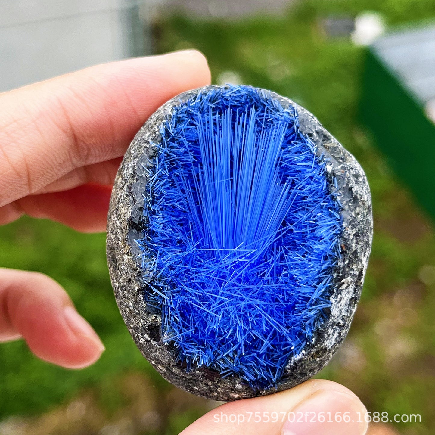 Cross-Border Hot-Selling Blue Needle-Shaped Mineral Specimens