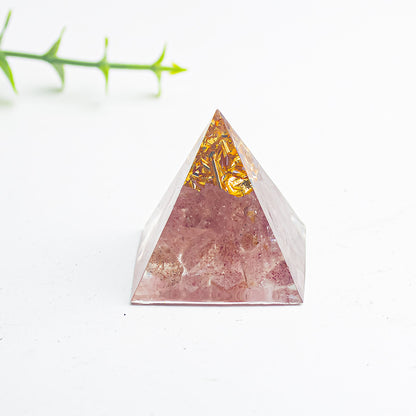 Natural Crystal Gravel Glue 3cm Pyramid