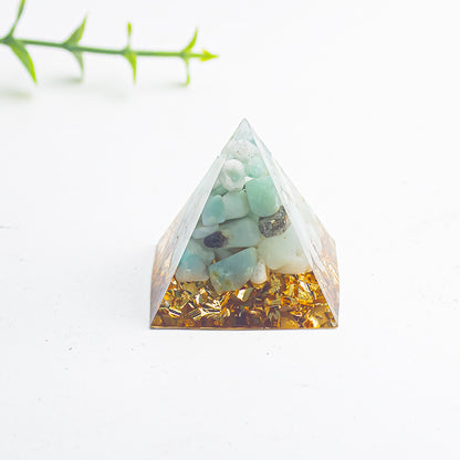 Natural Crystal Gravel Glue 3cm Pyramid