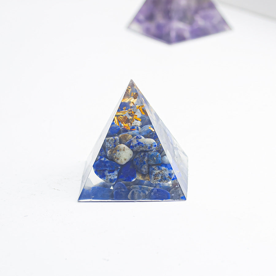 Natural Crystal Gravel Glue 3cm Pyramid