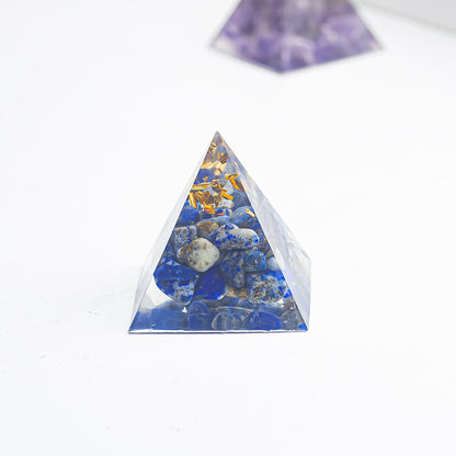 Natural Crystal Gravel Glue 3cm Pyramid