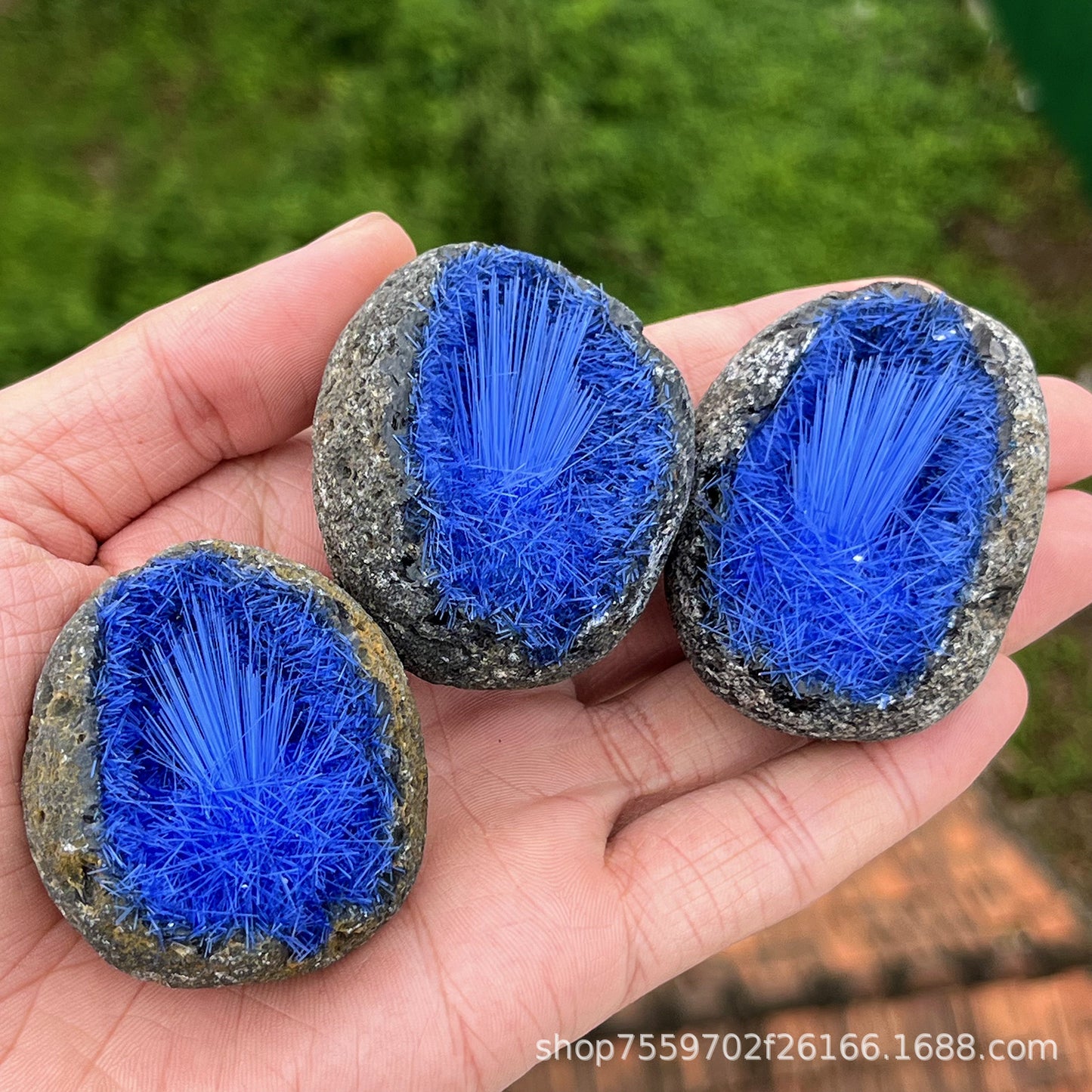 Cross-Border Hot-Selling Blue Needle-Shaped Mineral Specimens