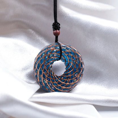 Rodin Coil & Amethyst  Orgone Pendant Necklace