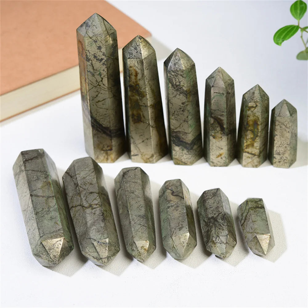 Natural Rare Copper Pyrites Wand Healing Crystals Tower