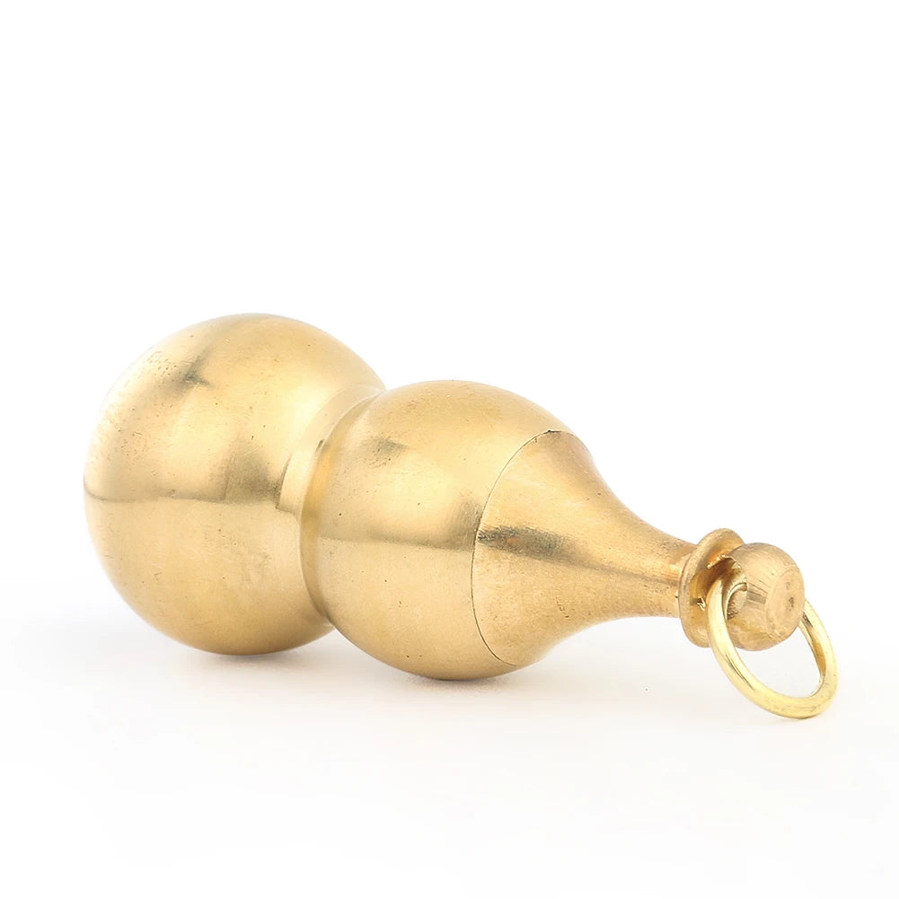 Solid Copper Taoism Eight Trigrams Gourd Calabash Openable Pendant Brass Amulet Pill