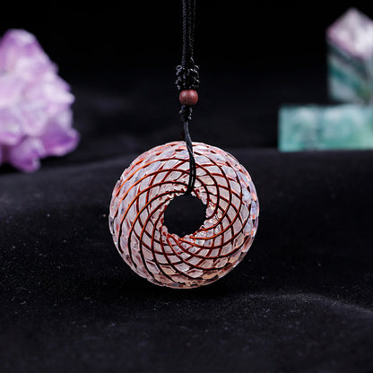 Rodin Coil & Amethyst  Orgone Pendant Necklace