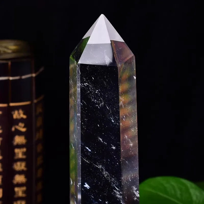 30cm Clear Melting Stone Quartz Obelisk Crystal Wand Point