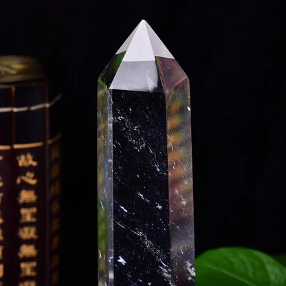 30cm Clear Melting Stone Quartz Obelisk Crystal Wand Point