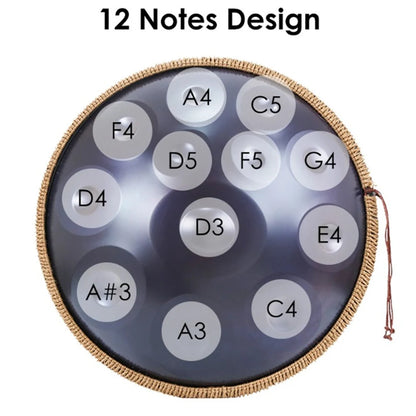 London Crafted Handpan Drum | D Minor 10 Notes | Premium Stainless Steel
