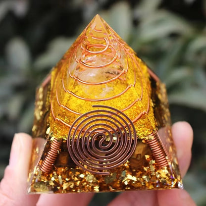 Copper Spiral Coil Orgone Pyramid