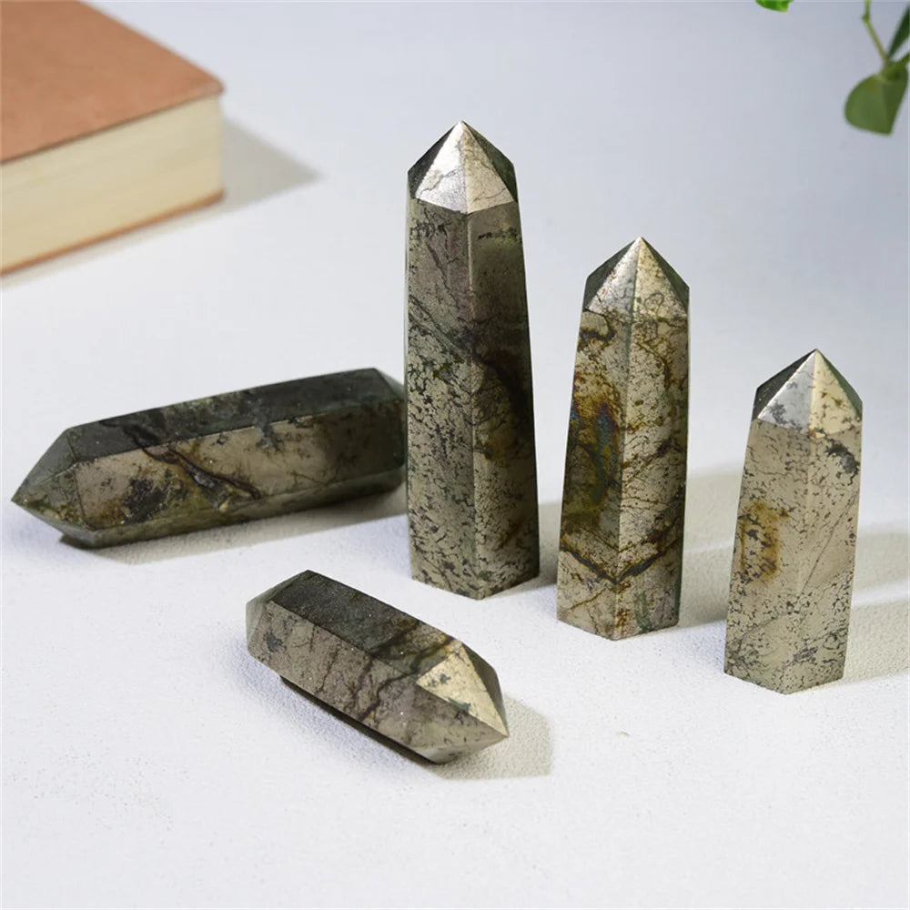 Natural Rare Copper Pyrites Wand Healing Crystals Tower