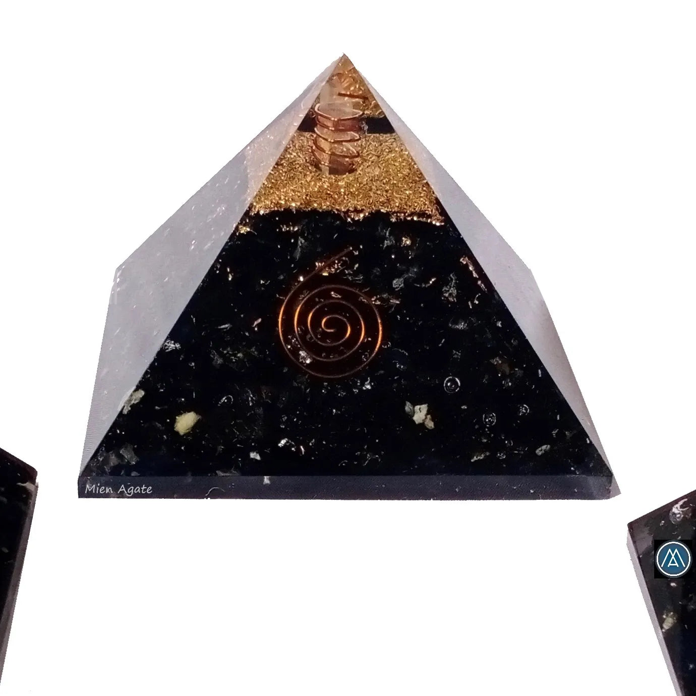 Black Tourmaline Gemstone Orgone Pyramid