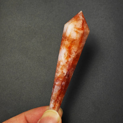 Hexagonal Prism Rose Quartz Amethyst Tower | Healing Crystal Wand | Home Decor Gift