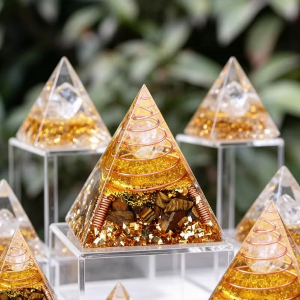 Copper Spiral Coil Orgone Pyramid