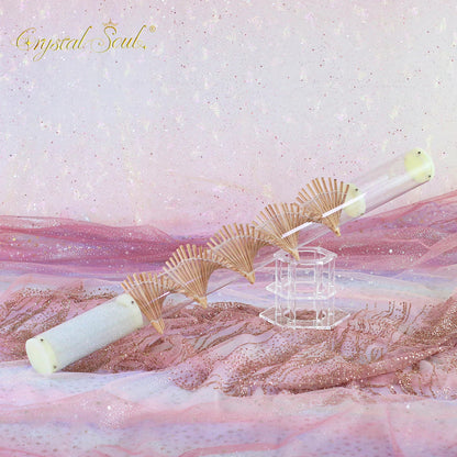 CrystalSoul DNA Rain Stick Long Sound Tour Wooden Base