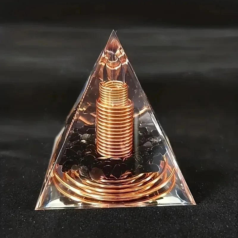 Black Shungite Crystal Pyramid 5x5cm | Protection Stone | Adam Eve UK