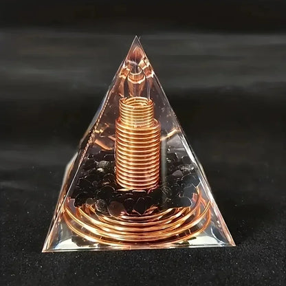 Black Shungite Crystal Pyramid 5x5cm | Protection Stone | Adam Eve UK