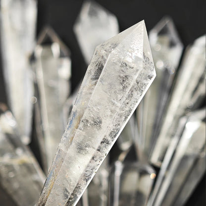 Hexagonal Prism Rose Quartz Amethyst Tower | Healing Crystal Wand | Home Decor Gift