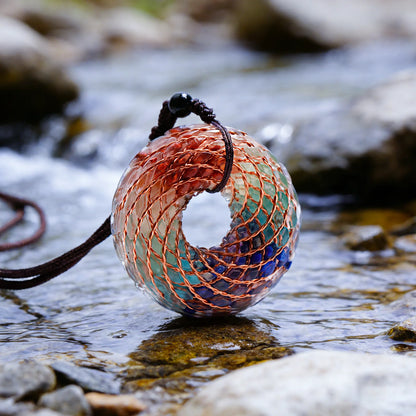 Rodin Coil & Amethyst  Orgone Pendant Necklace