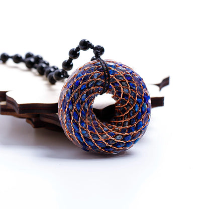 Rodin Coil & Amethyst  Orgone Pendant Necklace