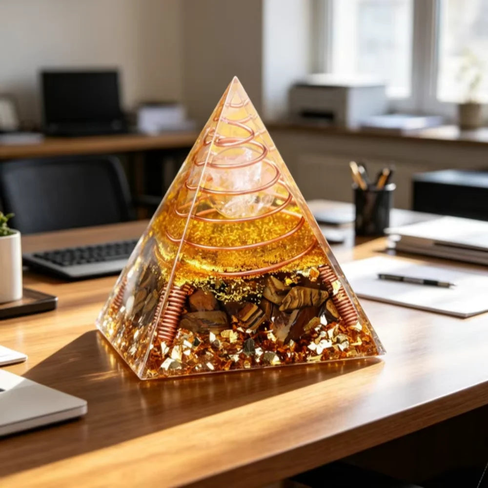 Copper Spiral Coil Orgone Pyramid