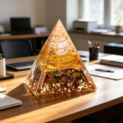 Copper Spiral Coil Orgone Pyramid